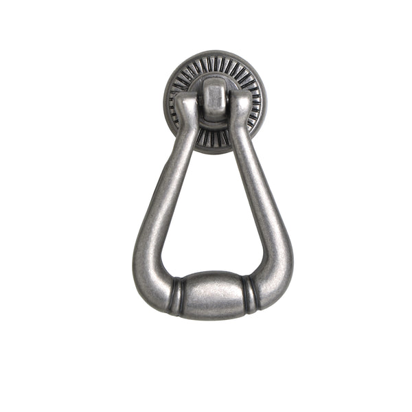 Loft97 HW277PLPT011 Soffi Cabinet Ring Pull Knob - Decorative Cabinet Drop Pull Knobs for Cabinets and Drawers - Vintage Cabinet Hardware with Hand Finished Pewter - Metal Drawer Pull Knobs 2.0"