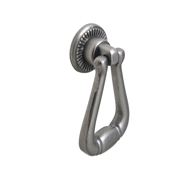 Loft97 HW277PLPT011 Soffi Cabinet Ring Pull Knob - Decorative Cabinet Drop Pull Knobs for Cabinets and Drawers - Vintage Cabinet Hardware with Hand Finished Pewter - Metal Drawer Pull Knobs 2.0"