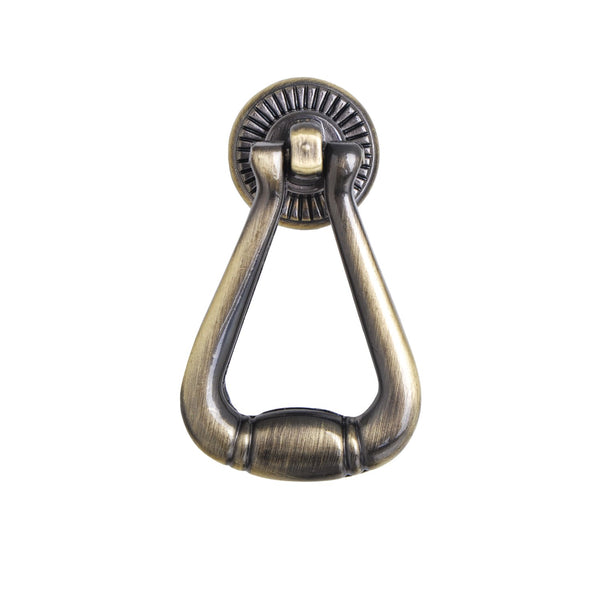 Loft97 HW278PLAB021 Soffi Cabinet Ring Pull Knob - Decorative Cabinet Drop Pull Knobs for Cabinets and Drawers - Vintage Cabinet Hardware with Hand Finished Antique Brass - Metal Drawer Pull Knobs 2.0"