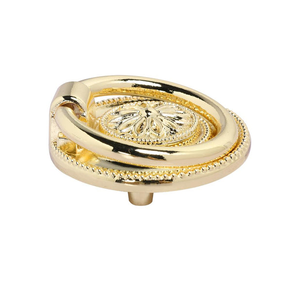 Loft97 HW279PLGD011 Medici Ring Pull, 1-5/8" Diameter, Polished Gold