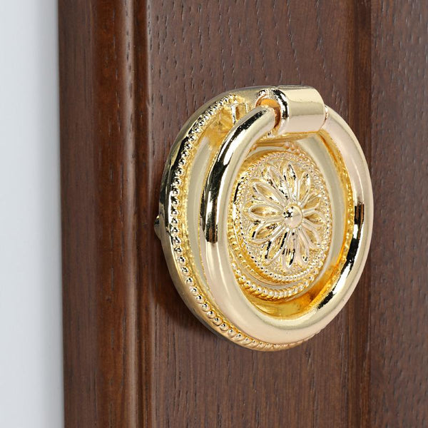 Loft97 HW279PLGD011 Medici Ring Pull, 1-5/8" Diameter, Polished Gold