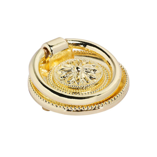 Loft97 HW279PLGD011 Medici Ring Pull, 1-5/8" Diameter, Polished Gold