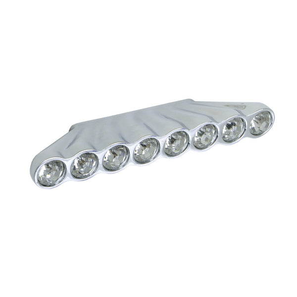 Loft97 HW283PLCH021 Gleam 8 Crystal Pull Handle - Decorative Cabinet Drop Pull Handles for Cabinets and Drawers - Vintage Cabinet Hardware with Hand Finished Polished Chrome - Metal Drawer Pull Handle, 1.3" Center to Center