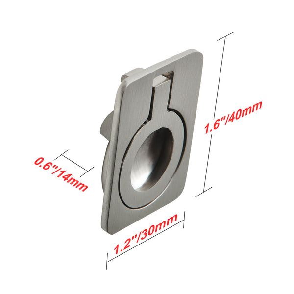 Loft97 HW299PLBN021 Kent Cabinet Ring Pull Knob - Decorative Cabinet Drop Pull Knobs for Cabinets and Drawers - Vintage Cabinet Hardware with Hand Finished Brushed Nickel - Metal Drawer Pull Knobs 1.6"