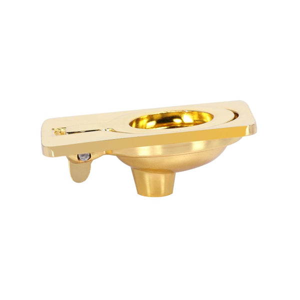 Loft97 HW299PLGD021 Kent Cabinet Ring Pull Knob - Decorative Cabinet Drop Pull Knobs for Cabinets and Drawers - Vintage Cabinet Hardware with Hand Finished Polished Gold - Metal Drawer Pull Knobs 1.6"