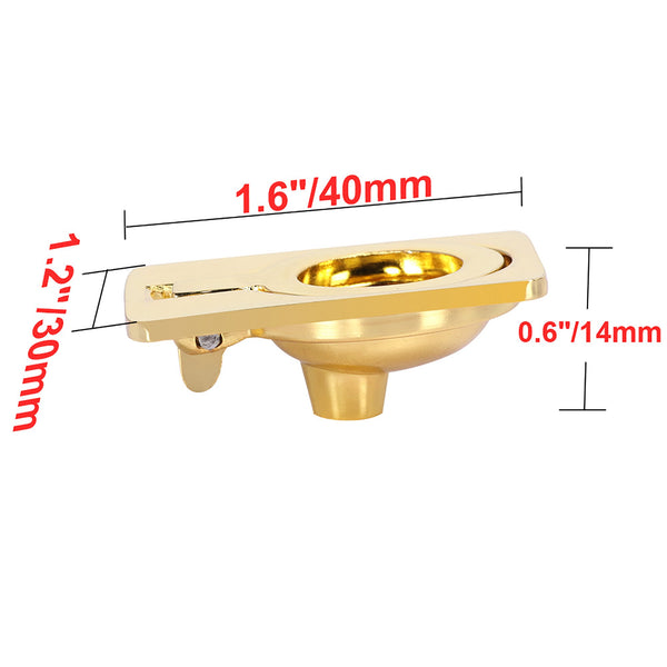 Loft97 HW299PLGD021 Kent Cabinet Ring Pull Knob - Decorative Cabinet Drop Pull Knobs for Cabinets and Drawers - Vintage Cabinet Hardware with Hand Finished Polished Gold - Metal Drawer Pull Knobs 1.6"