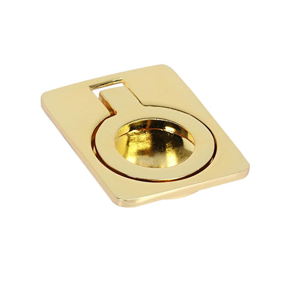 Loft97 HW299PLGD021 Kent Cabinet Ring Pull Knob - Decorative Cabinet Drop Pull Knobs for Cabinets and Drawers - Vintage Cabinet Hardware with Hand Finished Polished Gold - Metal Drawer Pull Knobs 1.6"