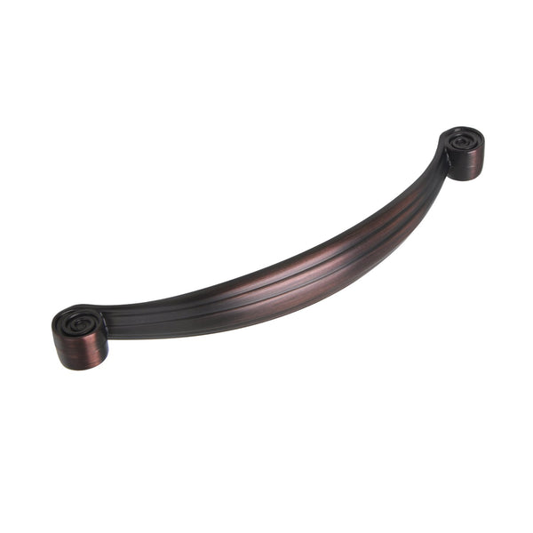 Loft97 HW308PLRB011 Whitton Pull Handle - Decorative Cabinet Drop Pull Handles for Cabinets and Drawers - Vintage Cabinet Hardware with Hand Finished Oil Rubbed Bronze - Metal Drawer Pull Handle, 5.0" Center to Center