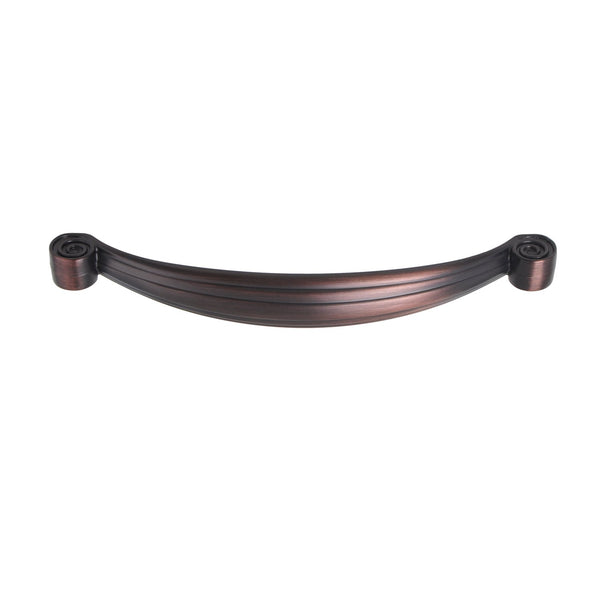 Loft97 HW308PLRB011 Whitton Pull Handle - Decorative Cabinet Drop Pull Handles for Cabinets and Drawers - Vintage Cabinet Hardware with Hand Finished Oil Rubbed Bronze - Metal Drawer Pull Handle, 5.0" Center to Center