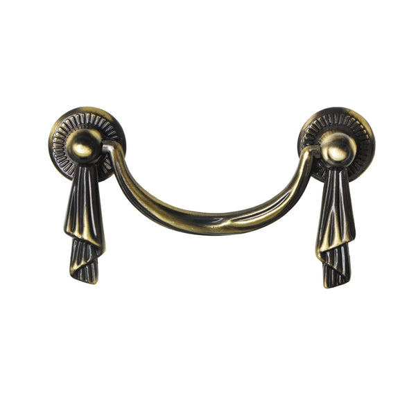 Lauren Drop Pull, Antique Brass, 2 1/2" Center to Center - Loft97 - 1