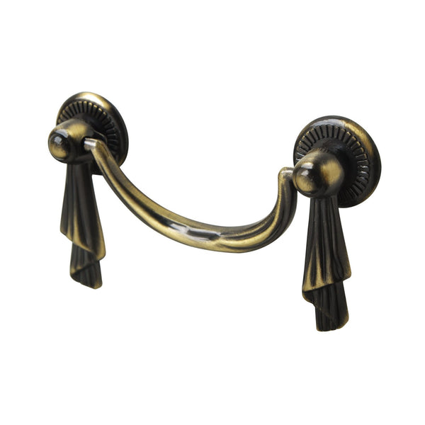 Lauren Drop Pull, Antique Brass, 2 1/2" Center to Center - Loft97 - 3