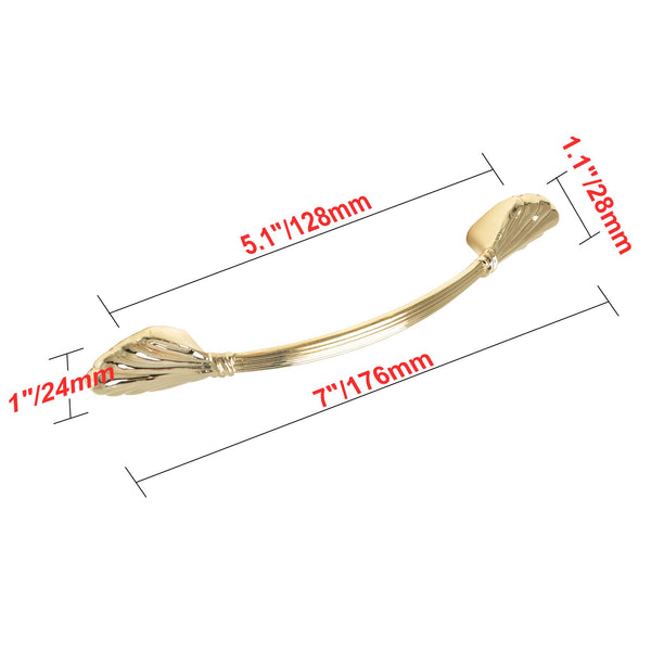 Loft97 HW311PLGD021 Amy Cabinet Pull, 5.1" Center to Center, Polished Gold
