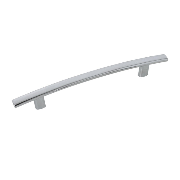 Loft97 HW315PLCH021 Centura Pull Handle - Decorative Cabinet Drop Pull Handles for Cabinets and Drawers - Vintage Cabinet Hardware with Hand Finished Polished Chrome - Metal Drawer Pull Handle, 5.0" Center to Center