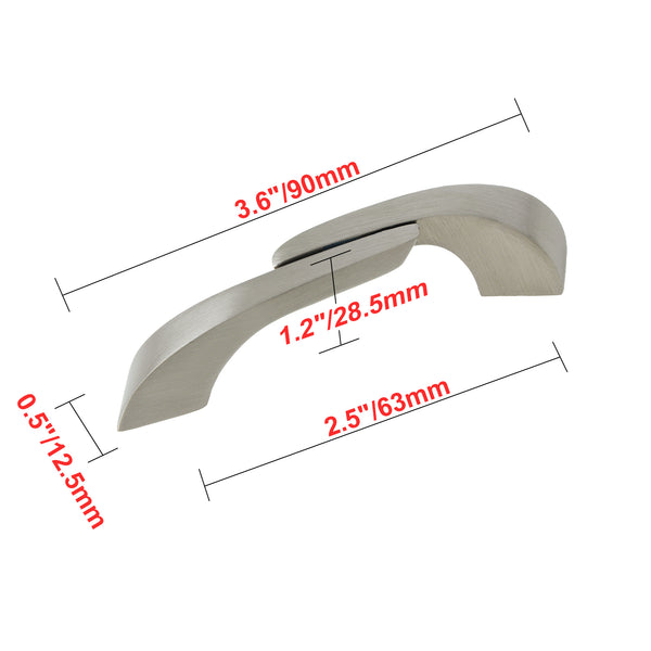 Loft97 HW317PLBN021 Criss Cabinet Pull, 2.5" Center to Center, Brushed Nickel