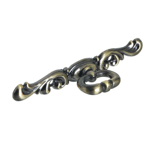 Loft97 HW320PLAB021 Vallia Cabinet Ring Pull Knob - Decorative Cabinet Drop Pull Knobs for Cabinets and Drawers - Vintage Cabinet Hardware with Hand Finished Antique Brass - Metal Drawer Pull Knobs 4.4"
