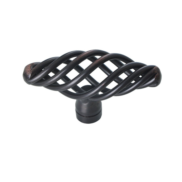 Loft97 HW324PLRB011 Aire Cabinet Ring Pull Knob - Decorative Cabinet Drop Pull Knobs for Cabinets and Drawers - Vintage Cabinet Hardware with Hand Finished Oil Rubbed Bronze - Metal Drawer Pull Knobs 2.4"