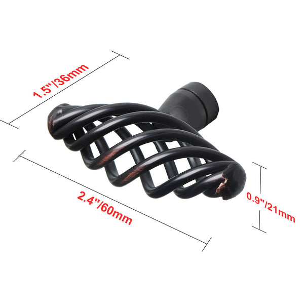 Loft97 HW324PLRB011 Aire Cabinet Ring Pull Knob - Decorative Cabinet Drop Pull Knobs for Cabinets and Drawers - Vintage Cabinet Hardware with Hand Finished Oil Rubbed Bronze - Metal Drawer Pull Knobs 2.4"