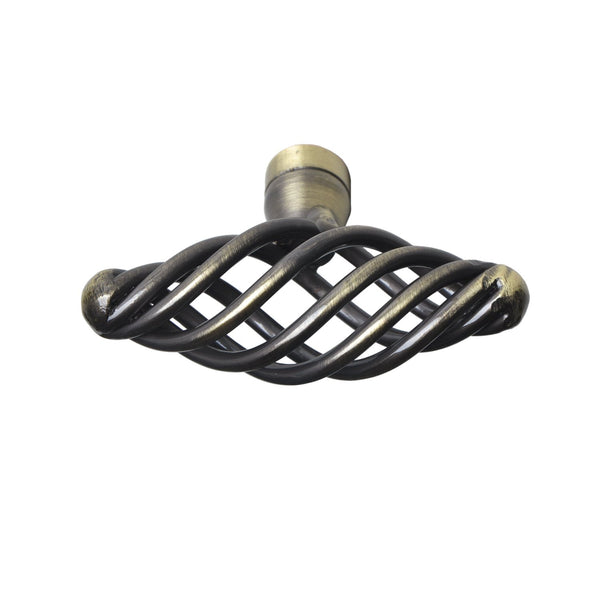Loft97 HW325PLAB021 Aire Cabinet Ring Pull Knob - Decorative Cabinet Drop Pull Knobs for Cabinets and Drawers - Vintage Cabinet Hardware with Hand Finished Antique Brass - Metal Drawer Pull Knobs 2.4"