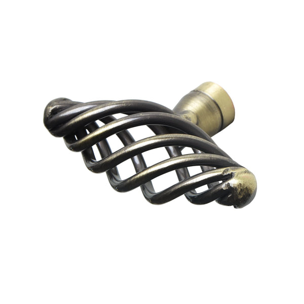 Loft97 HW325PLAB021 Aire Cabinet Ring Pull Knob - Decorative Cabinet Drop Pull Knobs for Cabinets and Drawers - Vintage Cabinet Hardware with Hand Finished Antique Brass - Metal Drawer Pull Knobs 2.4"
