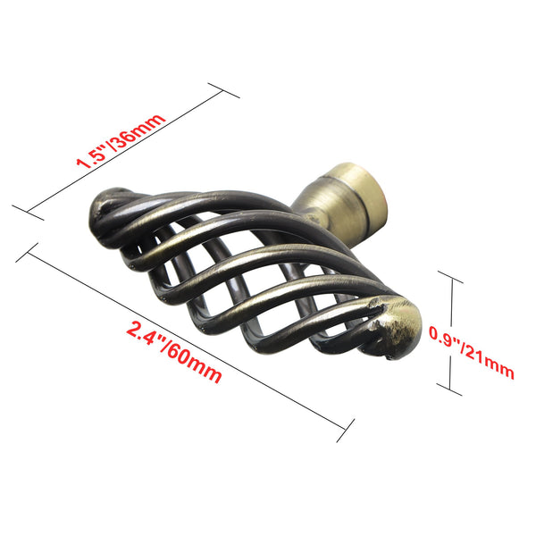 Loft97 HW325PLAB021 Aire Cabinet Ring Pull Knob - Decorative Cabinet Drop Pull Knobs for Cabinets and Drawers - Vintage Cabinet Hardware with Hand Finished Antique Brass - Metal Drawer Pull Knobs 2.4"