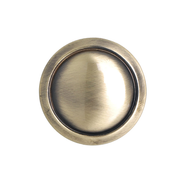 Loft97 HW327PLAB021 Luna Cabinet Ring Pull Knob - Decorative Cabinet Drop Pull Knobs for Cabinets and Drawers - Vintage Cabinet Hardware with Hand Finished Antique Brass - Metal Drawer Pull Knobs 1.2"