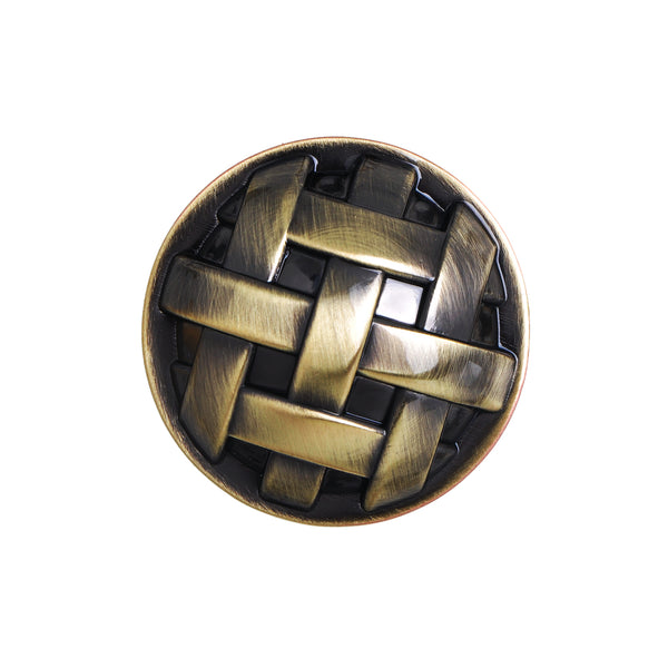 Loft97 HW328PLAB021 Basket Weave Cabinet Knob, 1.2" Diameter, Antique Brass