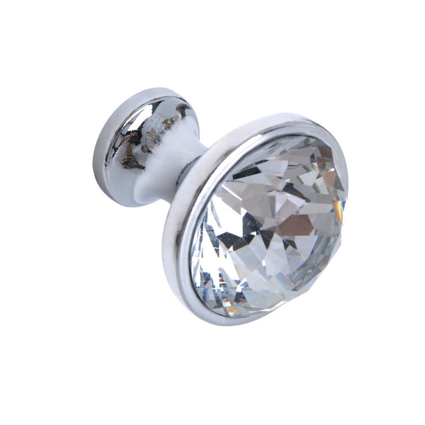 Gleam Polished Chrome and Crystal Cabinet Knob 1.25" - Loft97 - 3