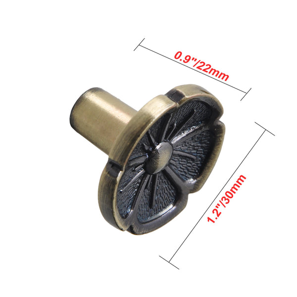 Loft97 HW331PLAB021 Bella Cabinet Ring Pull Knob - Decorative Cabinet Drop Pull Knobs for Cabinets and Drawers - Vintage Cabinet Hardware with Hand Finished Antique Brass - Metal Drawer Pull Knobs 1.2"