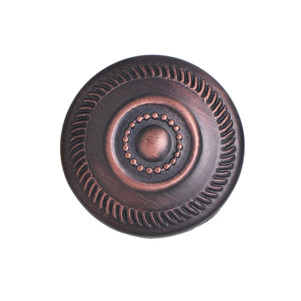 Loft97 HW332PLRB011 Bergen Cabinet Ring Pull Knob - Decorative Cabinet Drop Pull Knobs for Cabinets and Drawers - Vintage Cabinet Hardware with Hand Finished Oil Rubbed Bronze - Metal Drawer Pull Knobs 1.05"