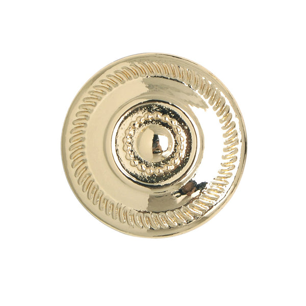 Loft97 HW333PLGD021 Bergen Cabinet Ring Pull Knob - Decorative Cabinet Drop Pull Knobs for Cabinets and Drawers - Vintage Cabinet Hardware with Hand Finished Polished Gold - Metal Drawer Pull Knobs 1.05"