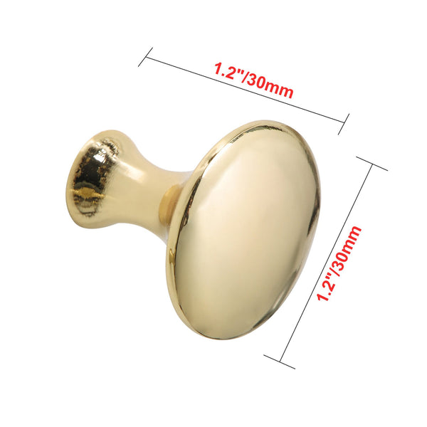 Loft97 HW335PLGD021 Charlton Cabinet Ring Pull Knob - Decorative Cabinet Drop Pull Knobs for Cabinets and Drawers - Vintage Cabinet Hardware with Hand Finished Polished Gold - Metal Drawer Pull Knobs 1 1/5"