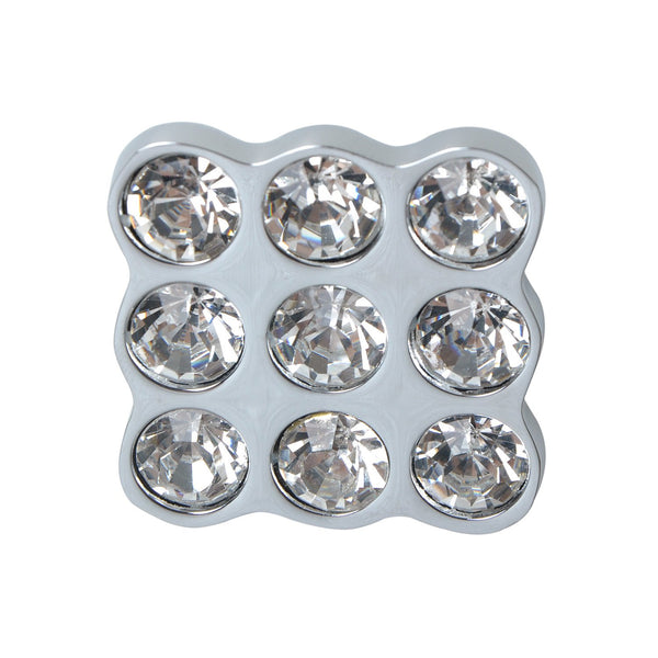 Gleam Polished Chrome, 9 Crystal Cabinet Knob 1.5" - Loft97 - 2
