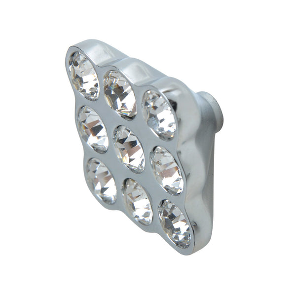 Gleam Polished Chrome, 9 Crystal Cabinet Knob 1.5" - Loft97 - 3