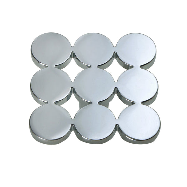 Loft97 HW338PLCH021 Tempo Square Cabinet Ring Pull Knob - Decorative Cabinet Drop Pull Knobs for Cabinets and Drawers - Vintage Cabinet Hardware with Hand Finished Polished Chrome - Metal Drawer Pull Knobs 1.9"