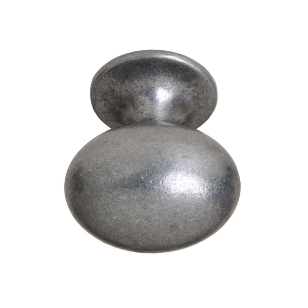 Loft97 HW340PLAI011 Danbury Oval Cabinet Ring Pull Knob - Decorative Cabinet Drop Pull Knobs for Cabinets and Drawers - Vintage Cabinet Hardware with Hand Finished Antique Iron - Metal Drawer Pull Knobs 1.3"