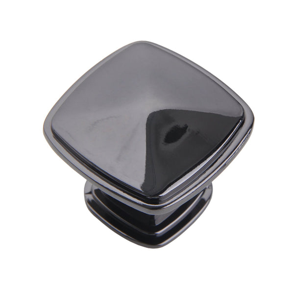 Loft97 HW341PLGM021 Merle Deco Square Cabinet Ring Pull Knob - Decorative Cabinet Drop Pull Knobs for Cabinets and Drawers - Vintage Cabinet Hardware with Hand Finished Weathered Nickel - Metal Drawer Pull Knobs 1.3"