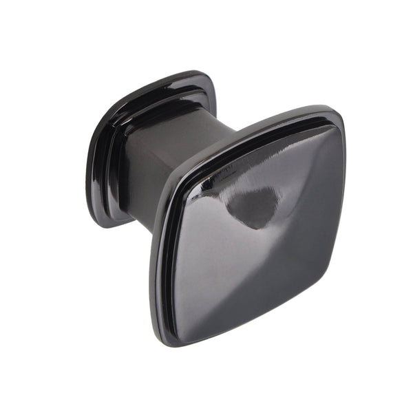 Loft97 HW341PLGM021 Merle Deco Square Cabinet Ring Pull Knob - Decorative Cabinet Drop Pull Knobs for Cabinets and Drawers - Vintage Cabinet Hardware with Hand Finished Weathered Nickel - Metal Drawer Pull Knobs 1.3"