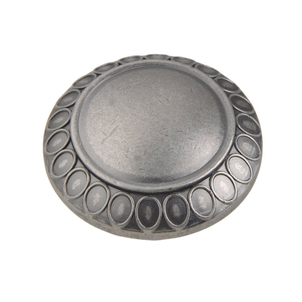 Loft97 HW345PLPT011 Barnet Cabinet Ring Pull Knob - Decorative Cabinet Drop Pull Knobs for Cabinets and Drawers - Vintage Cabinet Hardware with Hand Finished Pewter - Metal Drawer Pull Knobs 1.3"