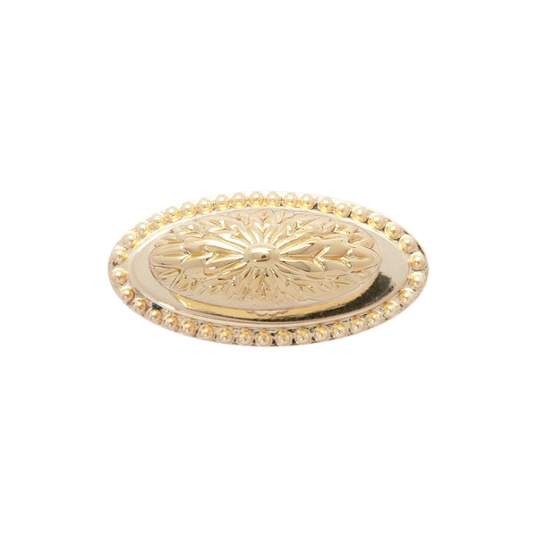 Loft97 HW352GD Megan Cabinet Ring Pull Knob - Decorative Cabinet Drop Pull Knobs for Cabinets and Drawers - Vintage Cabinet Hardware with Hand Finished Polished Gold - Metal Drawer Pull Knobs 1.9"