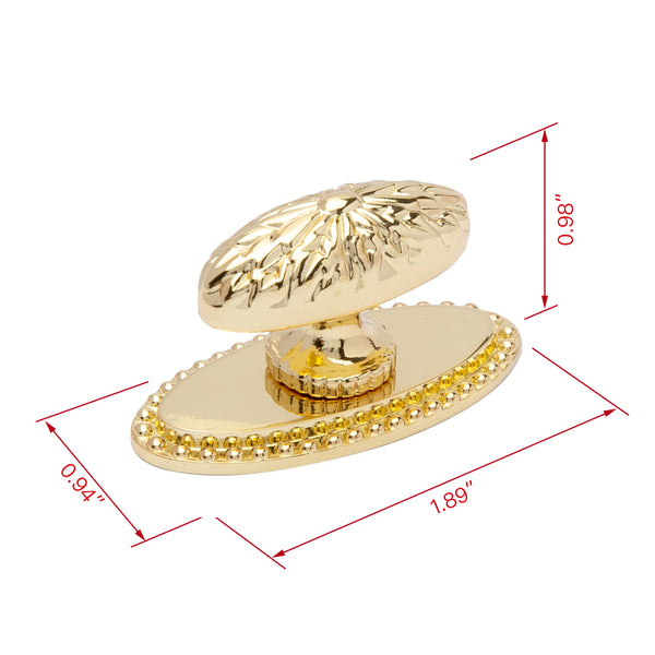 Loft97 HW352GD Megan Cabinet Ring Pull Knob - Decorative Cabinet Drop Pull Knobs for Cabinets and Drawers - Vintage Cabinet Hardware with Hand Finished Polished Gold - Metal Drawer Pull Knobs 1.9"