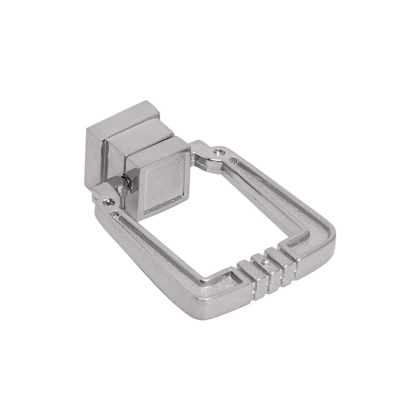 Loft97 HW353SS Beau Cabinet Ring Pull Knob - Decorative Cabinet Drop Pull Knobs for Cabinets and Drawers - Vintage Cabinet Hardware with Hand - Metal Drawer Pull Knobs 1.25"