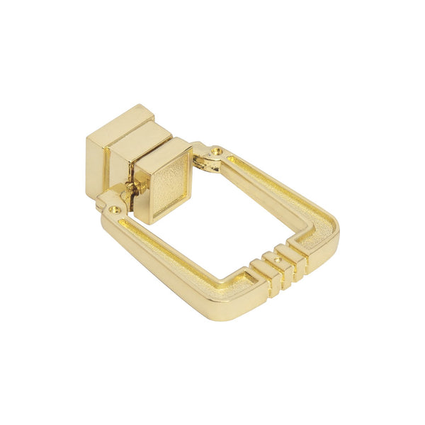 Loft97 HW353SS Beau Cabinet Ring Pull Knob - Decorative Cabinet Drop Pull Knobs for Cabinets and Drawers - Vintage Cabinet Hardware with Hand - Metal Drawer Pull Knobs 1.25"