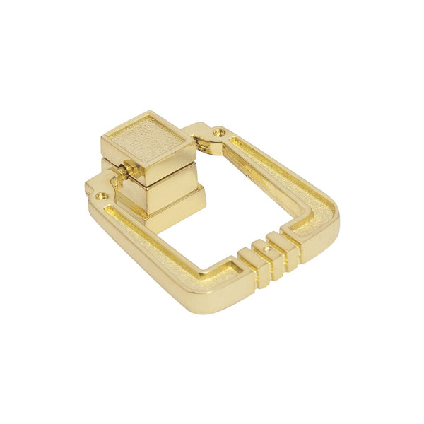Loft97 HW353SS Beau Cabinet Ring Pull Knob - Decorative Cabinet Drop Pull Knobs for Cabinets and Drawers - Vintage Cabinet Hardware with Hand - Metal Drawer Pull Knobs 1.25"