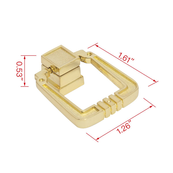 Loft97 HW353SS Beau Cabinet Ring Pull Knob - Decorative Cabinet Drop Pull Knobs for Cabinets and Drawers - Vintage Cabinet Hardware with Hand - Metal Drawer Pull Knobs 1.25"