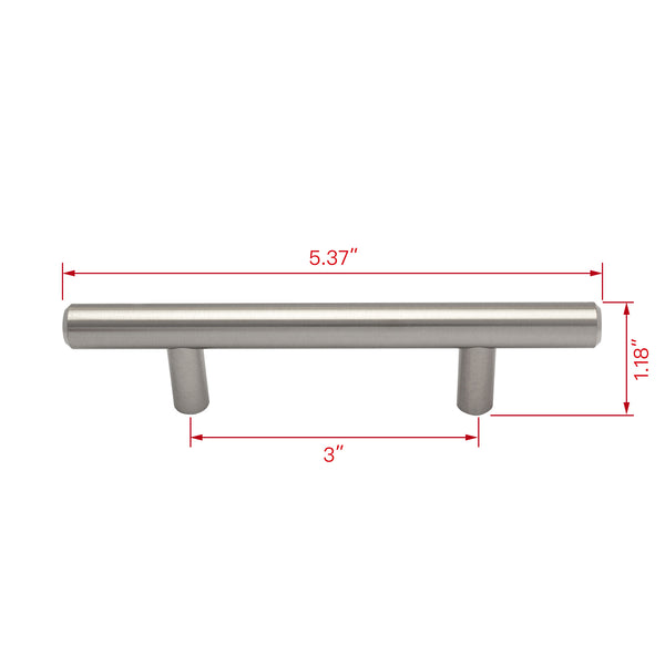 Loft97 HW359-364XX Carli Pull Handle - Decorative Cabinet Drop Pull Handles for Cabinets and Drawers - Vintage Cabinet Hardware with Hand Finished Brushed Nickel/Matt Black - Metal Drawer Pull Handle, 3", 5" and 12.5" Center to Center