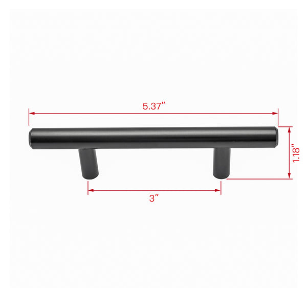 Loft97 HW359-364XX Carli Pull Handle - Decorative Cabinet Drop Pull Handles for Cabinets and Drawers - Vintage Cabinet Hardware with Hand Finished Brushed Nickel/Matt Black - Metal Drawer Pull Handle, 3", 5" and 12.5" Center to Center