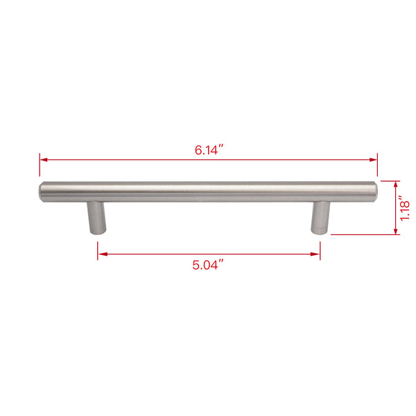 Loft97 HW359-364XX Carli Pull Handle - Decorative Cabinet Drop Pull Handles for Cabinets and Drawers - Vintage Cabinet Hardware with Hand Finished Brushed Nickel/Matt Black - Metal Drawer Pull Handle, 3", 5" and 12.5" Center to Center