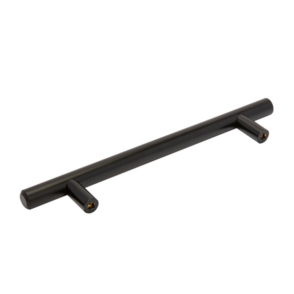 Loft97 HW359-364XX Carli Pull Handle - Decorative Cabinet Drop Pull Handles for Cabinets and Drawers - Vintage Cabinet Hardware with Hand Finished Brushed Nickel/Matt Black - Metal Drawer Pull Handle, 3", 5" and 12.5" Center to Center