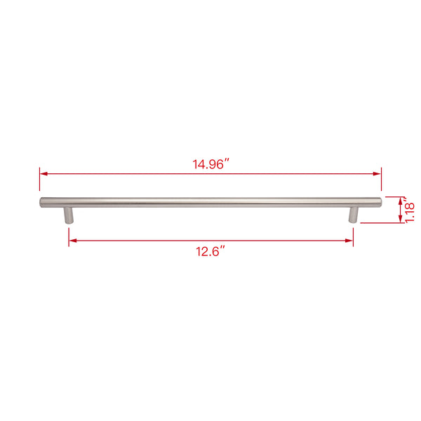 Loft97 HW359-364XX Carli Pull Handle - Decorative Cabinet Drop Pull Handles for Cabinets and Drawers - Vintage Cabinet Hardware with Hand Finished Brushed Nickel/Matt Black - Metal Drawer Pull Handle, 3", 5" and 12.5" Center to Center