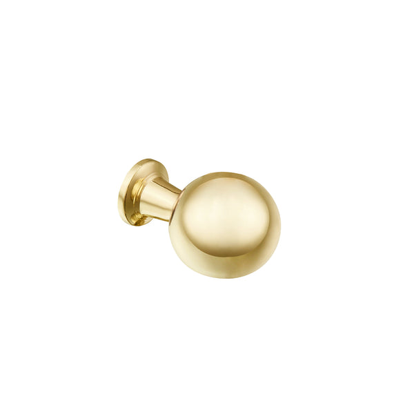Loft97 HW409-412XX Lyon Cabinet Ring Pull Knob - Decorative Cabinet Drop Pull Knobs for Cabinets and Drawers - Vintage Cabinet Hardware with Hand Finished, Polished Gold/Matt Black/Brushed Nickel/Brushed Brass - Metal Drawer Pull Knobs 0.87"
